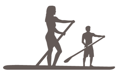 Lady and man on SUP Icon