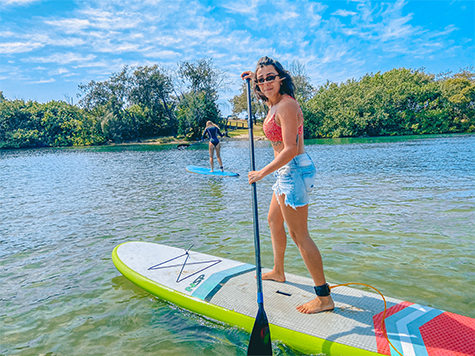 Woman on a Stand Up Paddle Board